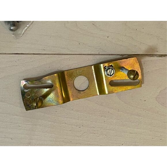 Vintage 3 Light Solid Brass with Clear Beveled Cross-Hatch Glass  Flush Mount Ce - Picture 7 of 7